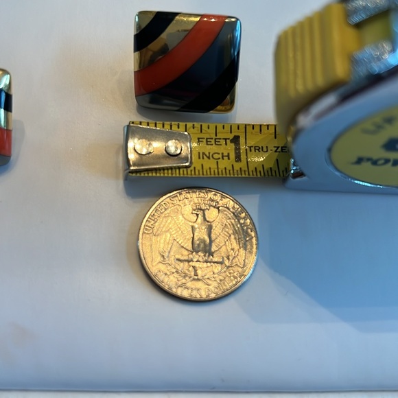 Rare 🔥Tiffany Earrings.Angela Cummings 18KYG.Coral,Black Jade&Hematite.Stamped. - Picture 8 of 12